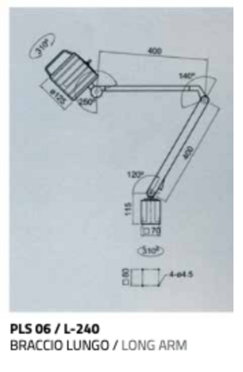 PLS 06/L-240 LED lampe 800mm 100/240 V AC Tecno Più IP 65