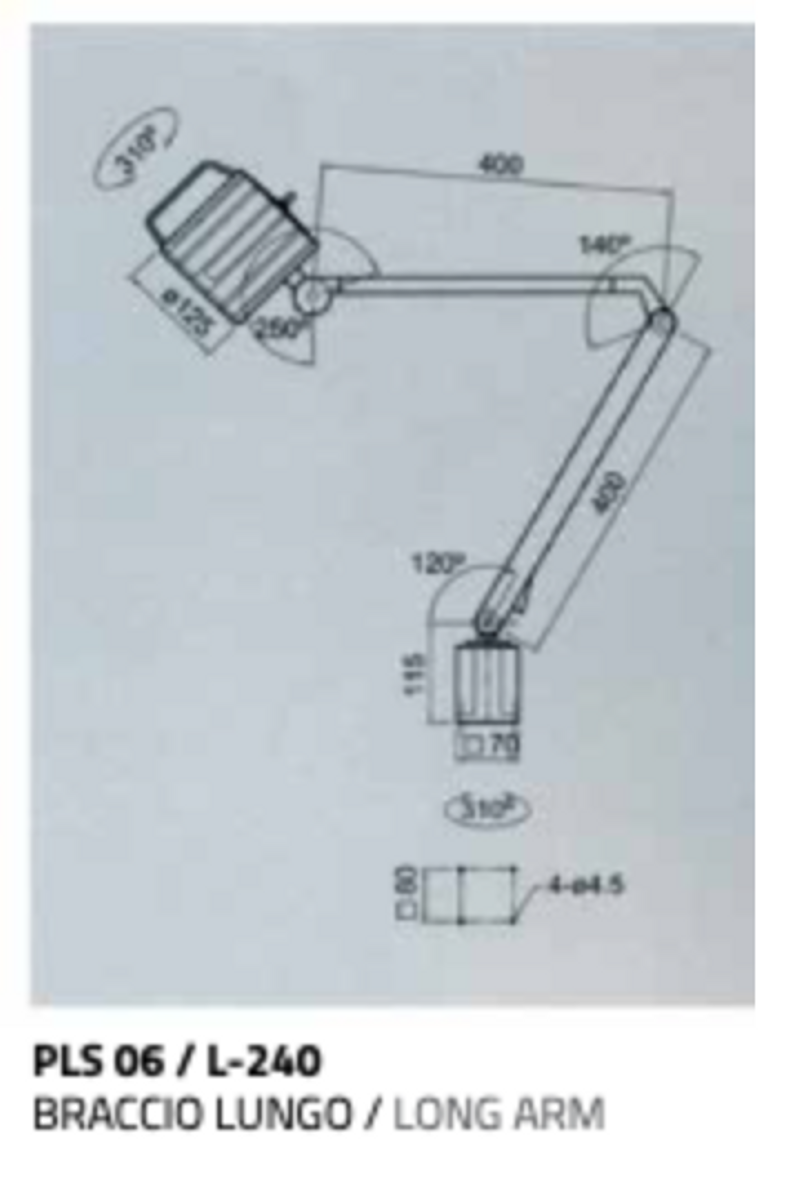 PLS 06/L-240 LED lampe 800mm 100/240 V AC Tecno Pi IP 65 